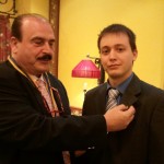 Alejandro Sanchez (Director of Digital Communications) being inducted as a Rotarian by the Madrid-Cibeles Rotary Club.